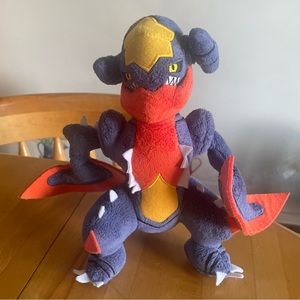 Tomy Pokemon MEGA GARCHOMP Stuffed Animal Plush Dragon Purple 2016